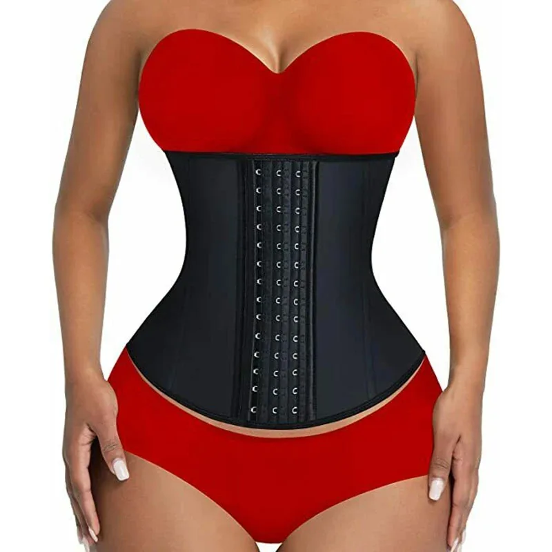 Fajas Colombians Latex Waist Trainer Cincher Long Torso Body Shapewear Women Slimming Belly Sheath Girdles Shaper 9 Steel Bones