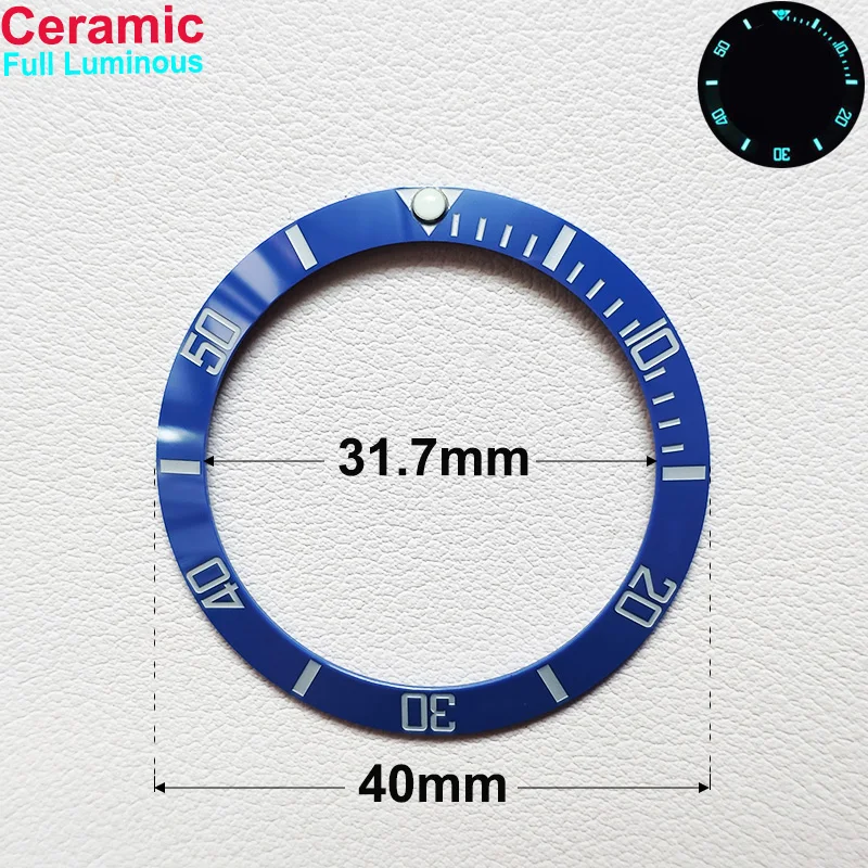 40mm * 31,7mm Keramik-Uhrenlünetteneinlage Passend für 42mm bis 44mm Taucher-GMT-Yacht-Sea-Dweller-Uhrengehäuse Uhrenring-Zubehör – Detail 33