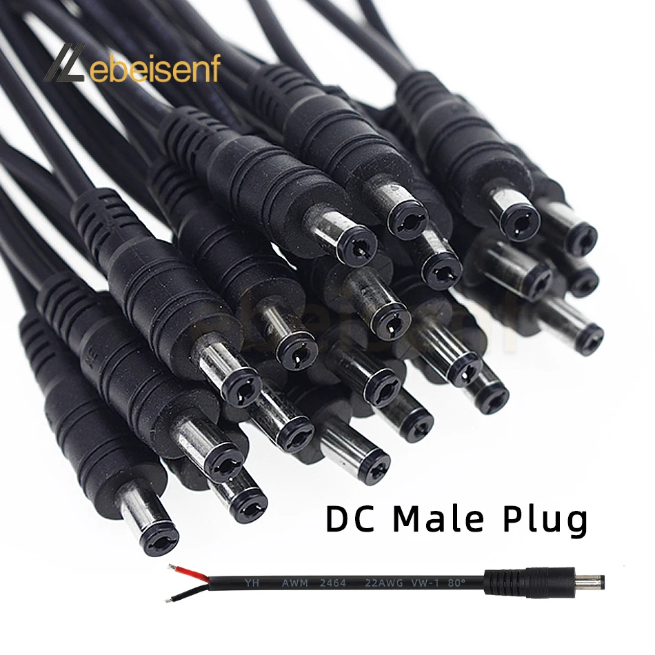 5/10 Buah 5.5X2.1 Plug DC Pria - Photography Led Lighting Kit ulasan dan harga