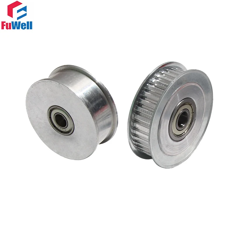 Inner Bore 5/6/7/8/10/12/15mm XL-36T Idler Pulley 36Teeth Transmission Idle Pulley Belt Width 11mm 1*Bearing Synchronous Wheels