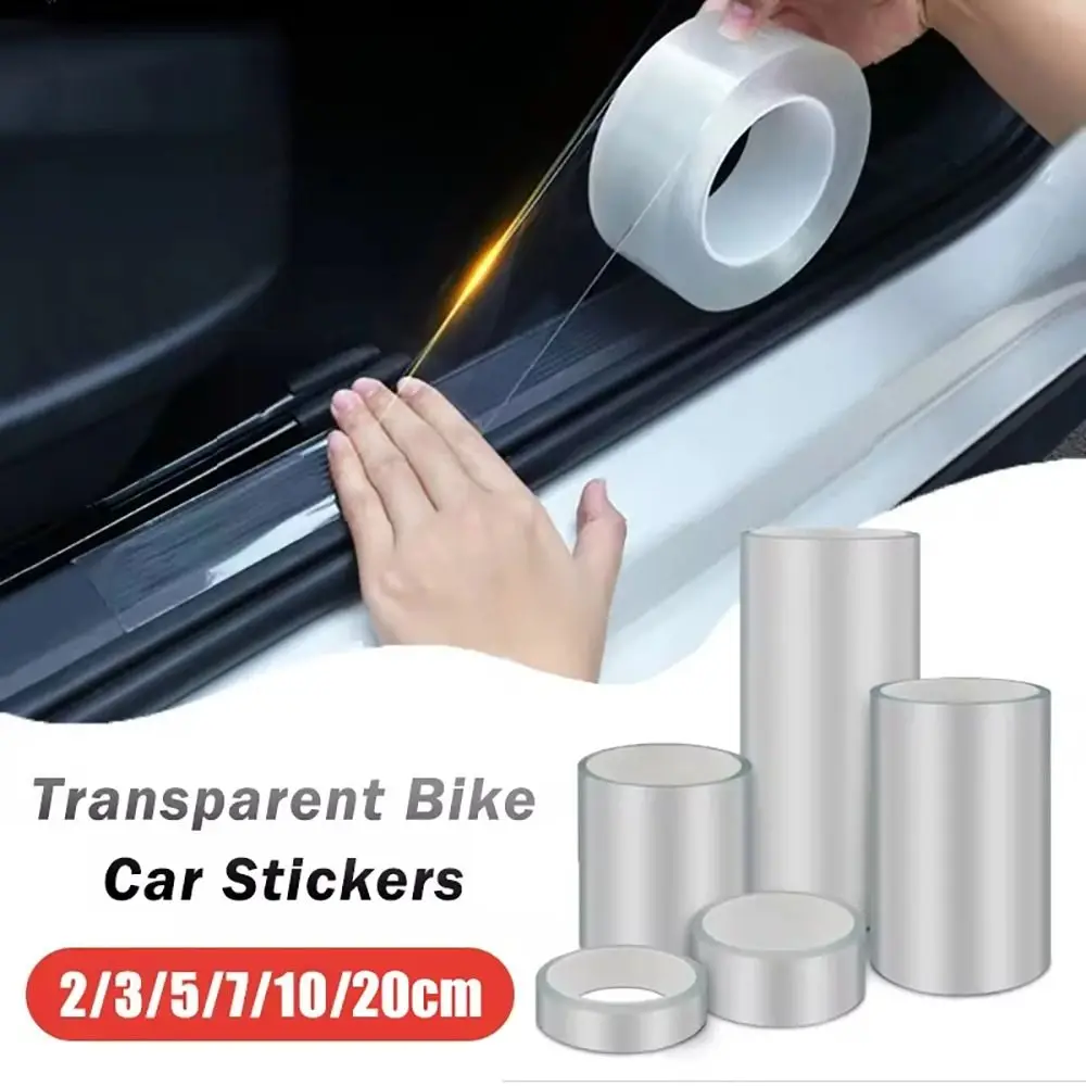 1Roll Bike Frame Protector Transparent Protective Film Riding Decoration 2/3/5/7/10cm Width Bicycle Protection Stickers