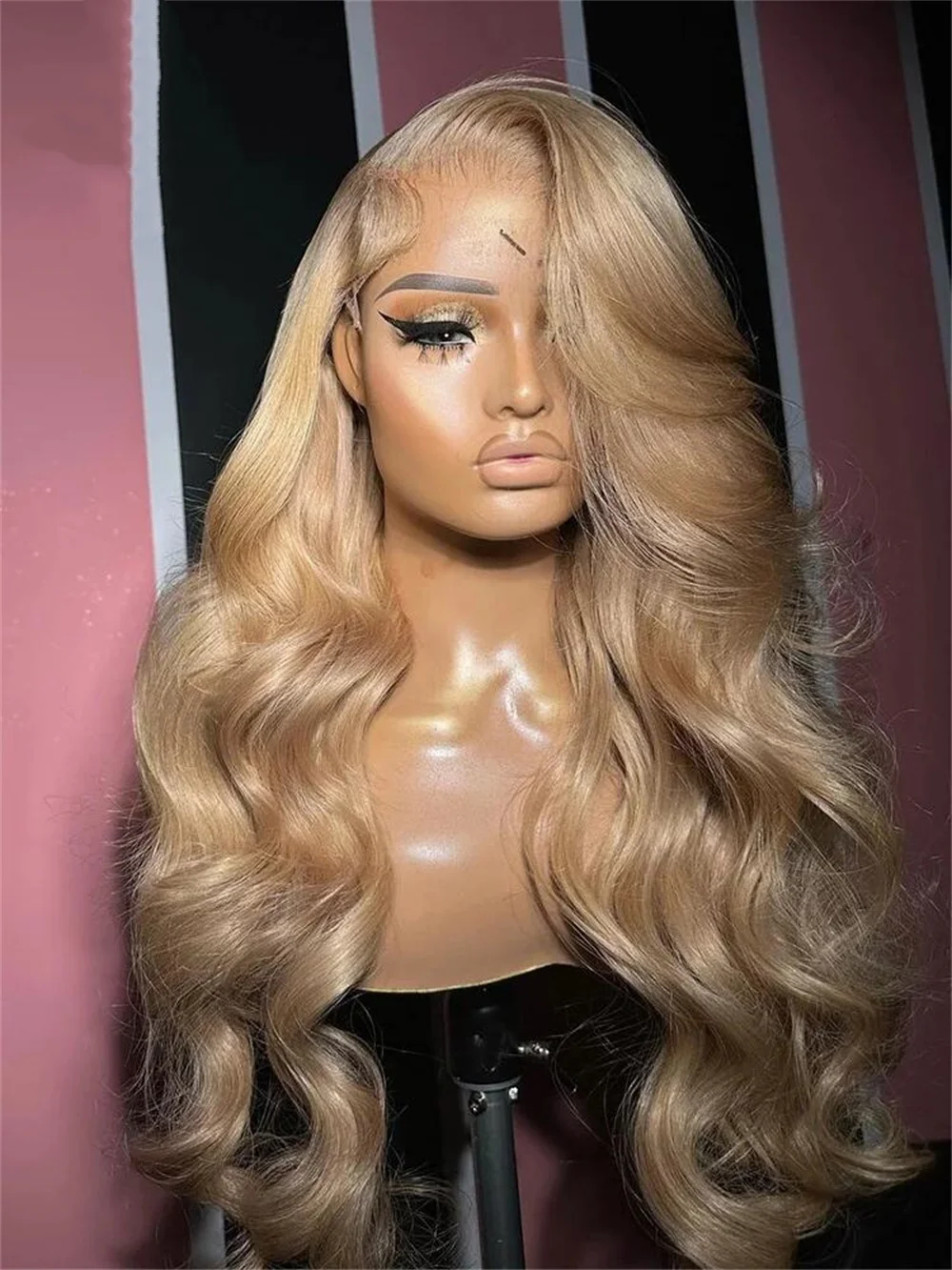 5x5 Silk Base Glueless Preplucked 28inch Blond Boby Wave Jewish Human Hair Wig With BabyHair HD Lace European Hair  Wigs Daily