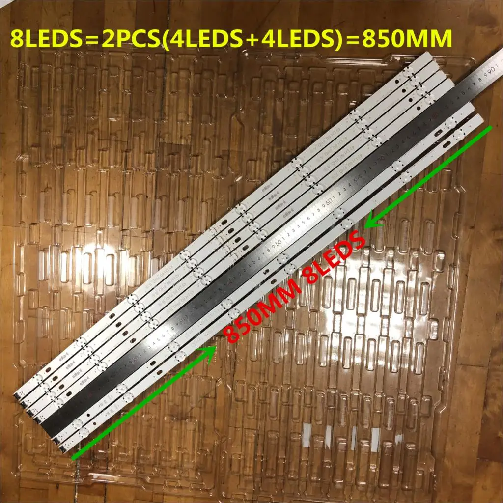 8LEDs 850mm LED backlight strip for  43LH604V 43LH60_FHD_A Type UF64_UHD_A 43UH610V 43UF640 43UH610A 43LH5700 NEW