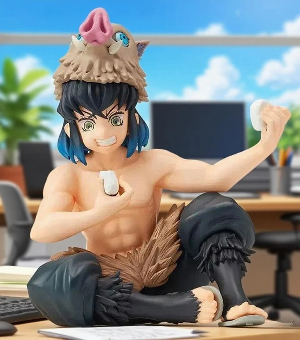 Figurki kolekcjonerskie Demon Slayer Kimetsu No Yaiba, Tanjiro, Nezuko, Inosuke, figurki akcji, lalki anime