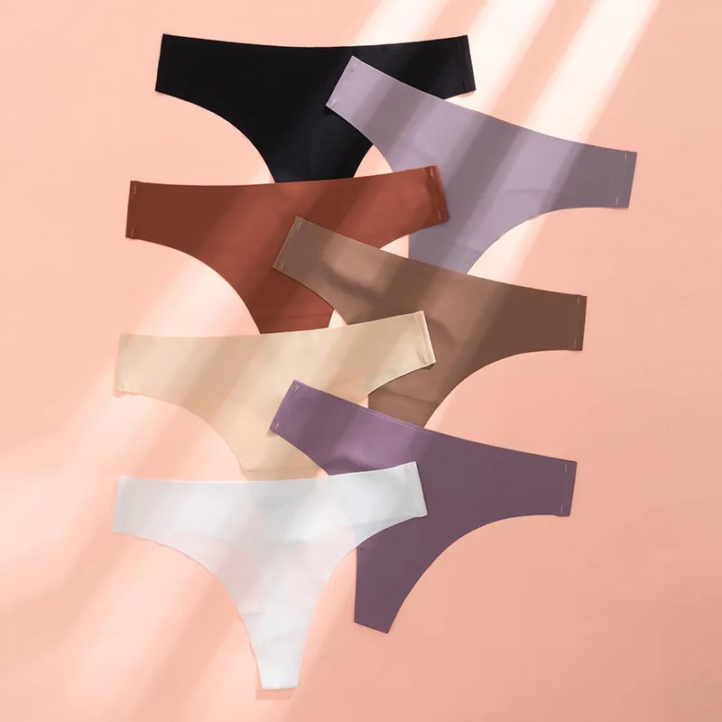 

Butt Lift Underwear Womens Sexy Ice Silk Female Lingerie Qucik-Dry Seamless Woman Panties Ultra-Low Cotton Crotch Girl Briefs