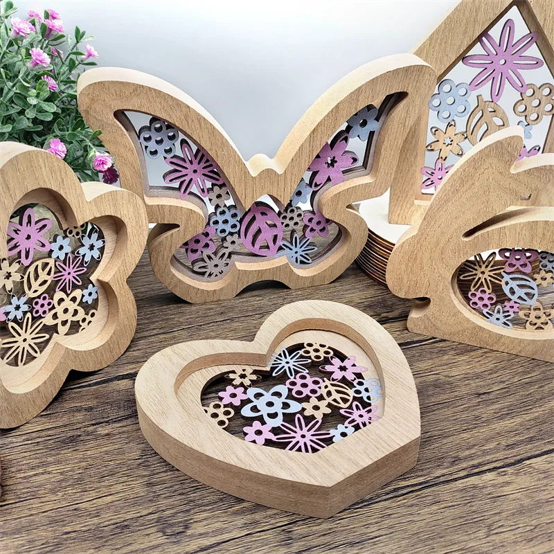 Easter Creative Wooden Ornaments, Cross-border New Source Manufacturers Wood Handicrafts Home Decoration Ornaments