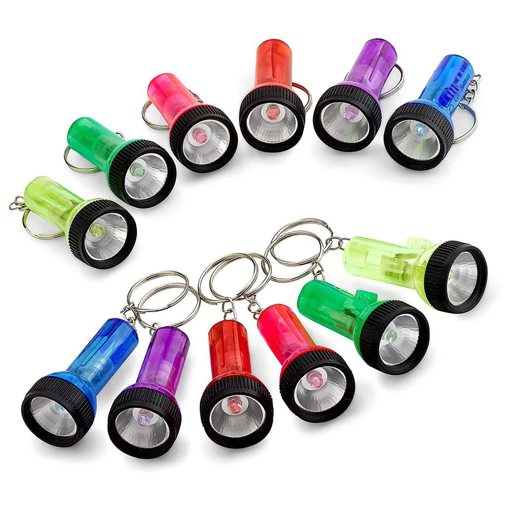 

24 Pcs Keychain Flashlight Mini Light Torch LED Keychain Car Key Ring Camping Lantern Portable Lighting