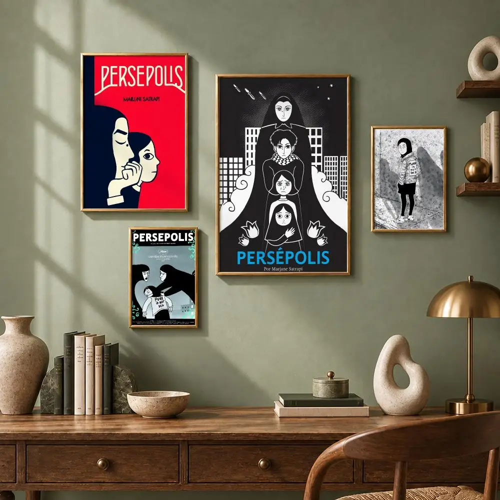 Classic Comic P-PersepolisS Poster HD Self-Adhesive No Residue After Removal Ideal for All Kinds of Wall Decor