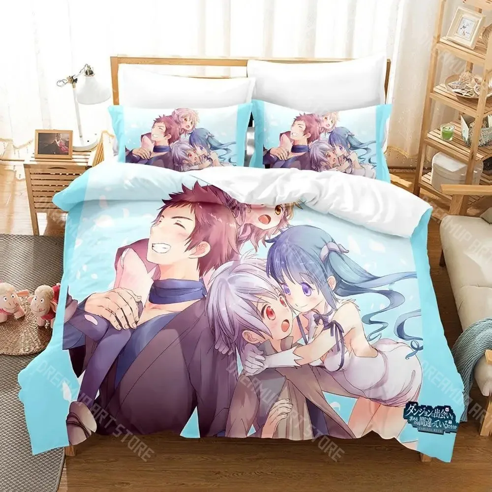 DanMachi Is It Wrong to Try to Pick Up Girls in a Dungeon Bedding Set Boys Girls Duvet Cover Twin Queen King Full Single Double