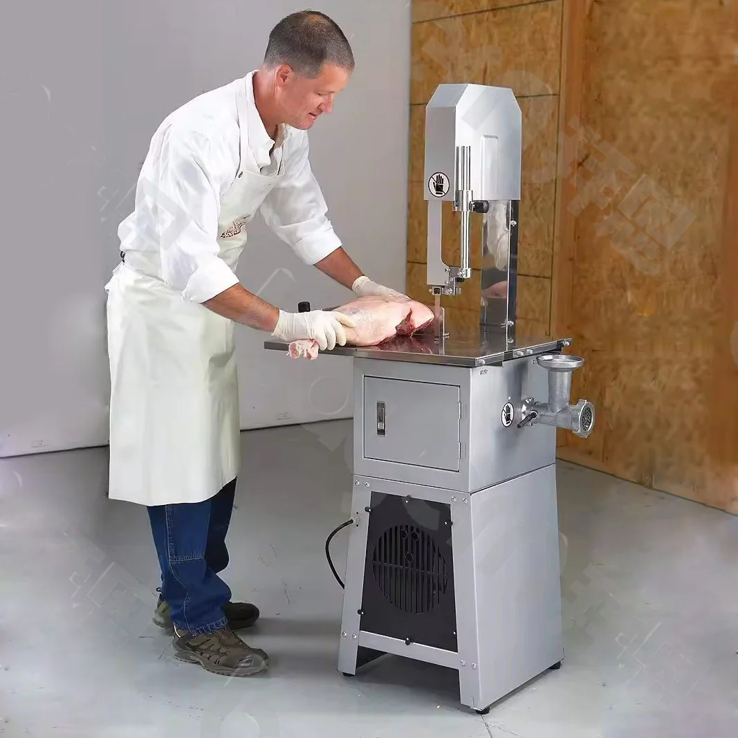 

High Quality Electric Meat Bone Cutting Machine Commercial Frozen Fish Meat Cutter 2020MM Meat Processing Machinery