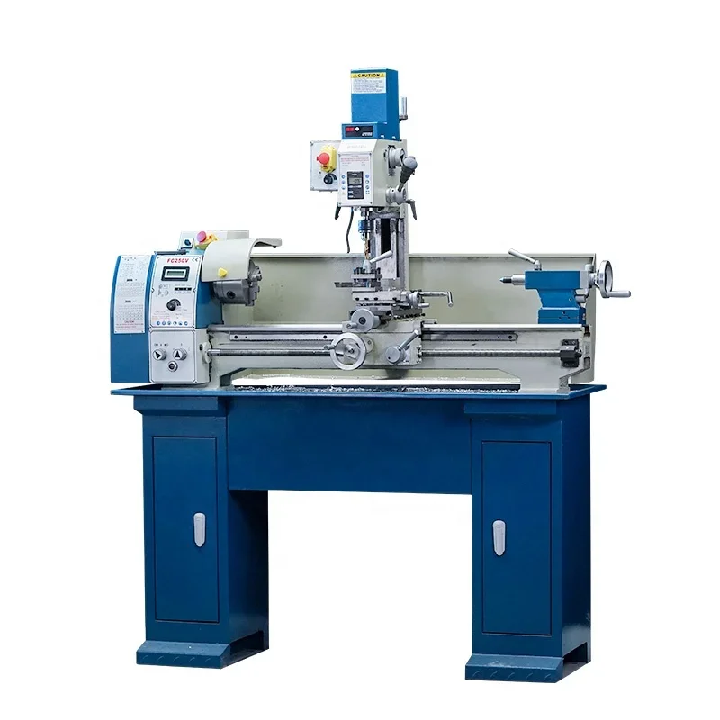 Fusai FC250V American Standard Multifunctional benchtop  high precision 3 in 1 mini metal lathe drilling and milling machine