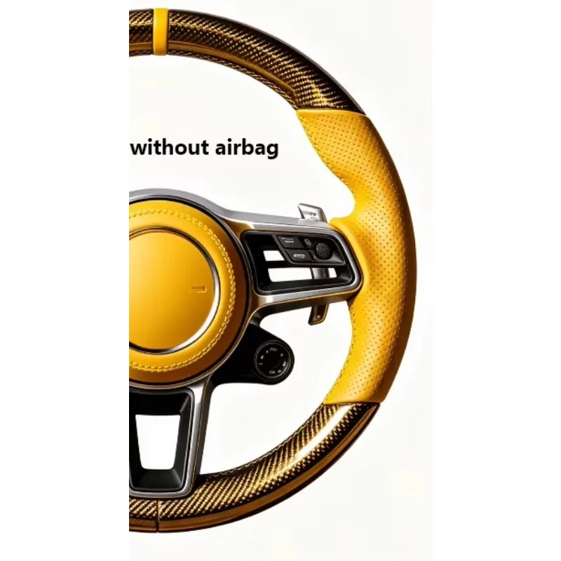 Custom Forged Carbon Fiber Leather Sport Steering Wheel Hot Modified Universal Interior Refit Upgrade Parts - view 4