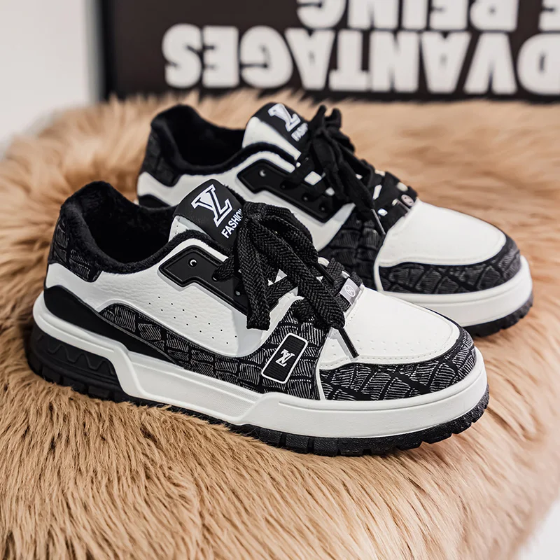 

Winter Add Cotton Men's Skateboard Shoes Comfortable Platform Designer Shoes Man Warm Velvet Original Sneakers Men Skate Shoes