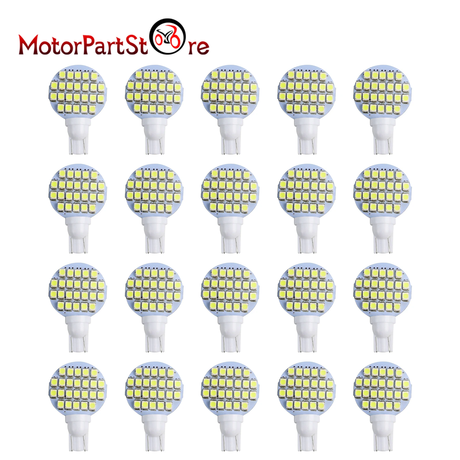 

20pcs W5W LED T10 921 194 168 912 LED Bulb Lamp White RV Light Bulbs for Camper Trailer Boat Trunk Interior Dome Light DC 12V