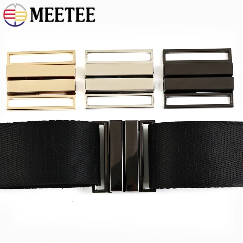 

2/5Pcs Meetee 40/50mm Metal Belt Buckles Coat Down Decor Button for Windbreaker Adjustment Buttons Clothes Sewing Accessories