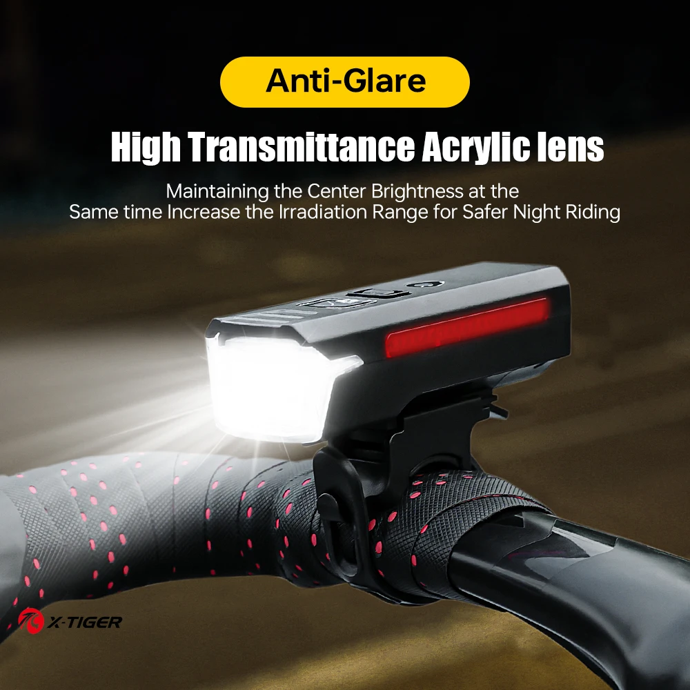 X-TIGER 500Lumen Bicycle Light  Bike Headlight Power Bank Flashlight Handlebar USB Charging MTB Road Highlight