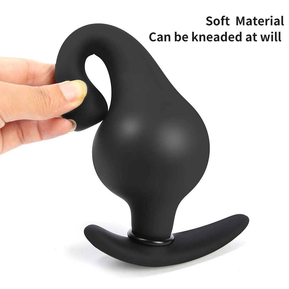 Manyjoy Soft Silicone Inflatable Anal Plug Butt Dilator Body-Safe Silicone Anal Balloon Pump Massage Adult Men Women Sex Toy