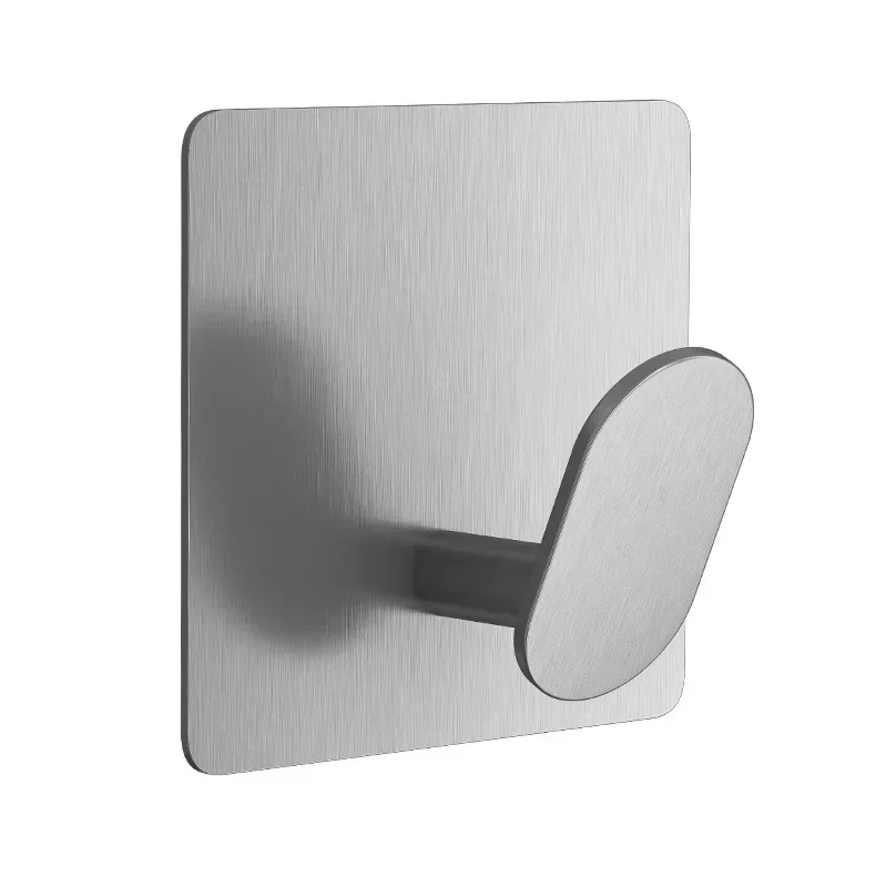 2/1pcs ganci per accappatoio da bagno in acciaio inossidabile gancio da parete adesivo portasciugamani Hardware da cucina per bagno gancio multiuso