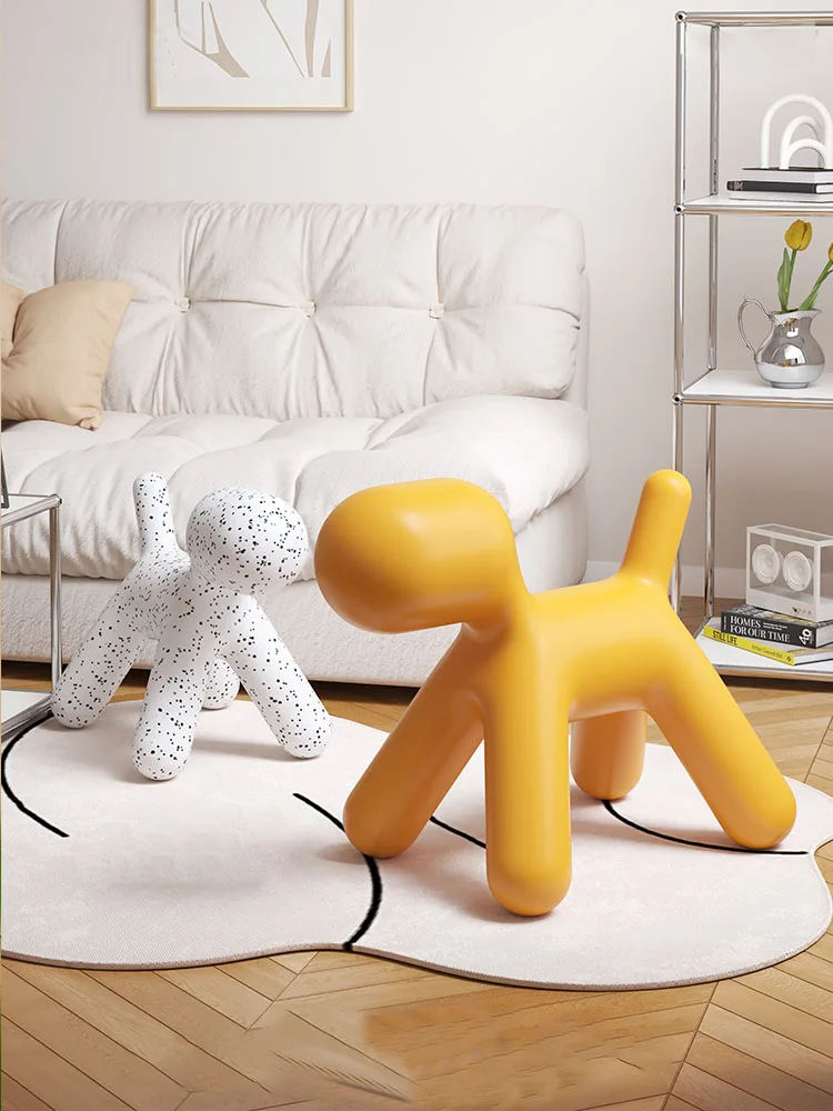 Furniture For Home Creative Abstract Cartoon Dog Stool Low Stool Kindergarten Seat Plastic Stool LivingRoom Decoration Gift