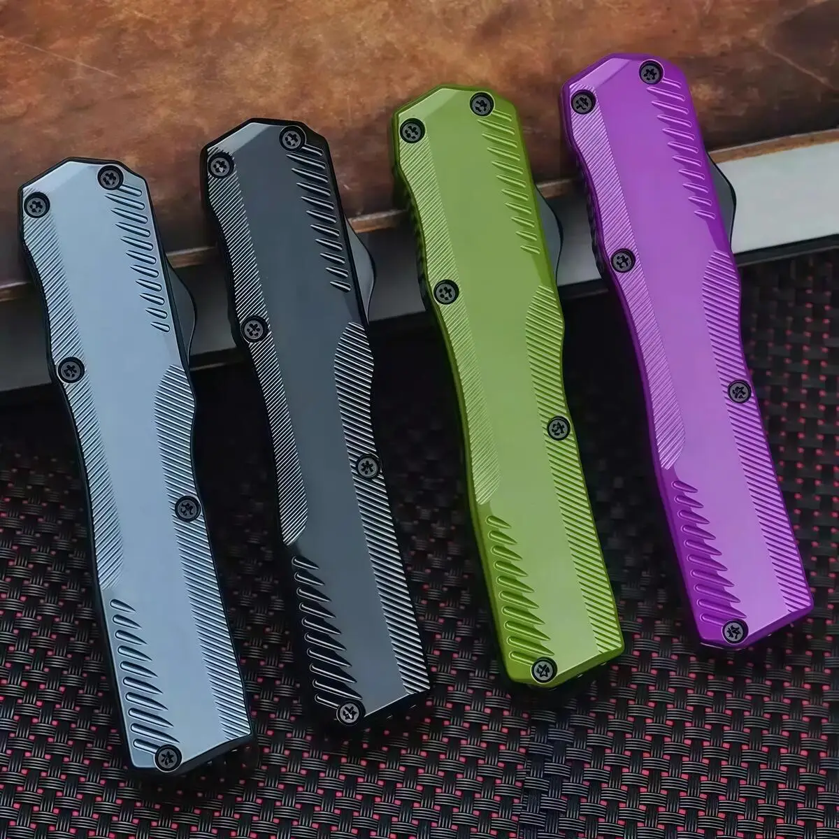 

KS9000 Otfknife D2 Full Sheet/Geared Zinc Alloy Handle Survival Hunting Knives Outdoor EDC Tools For Camping