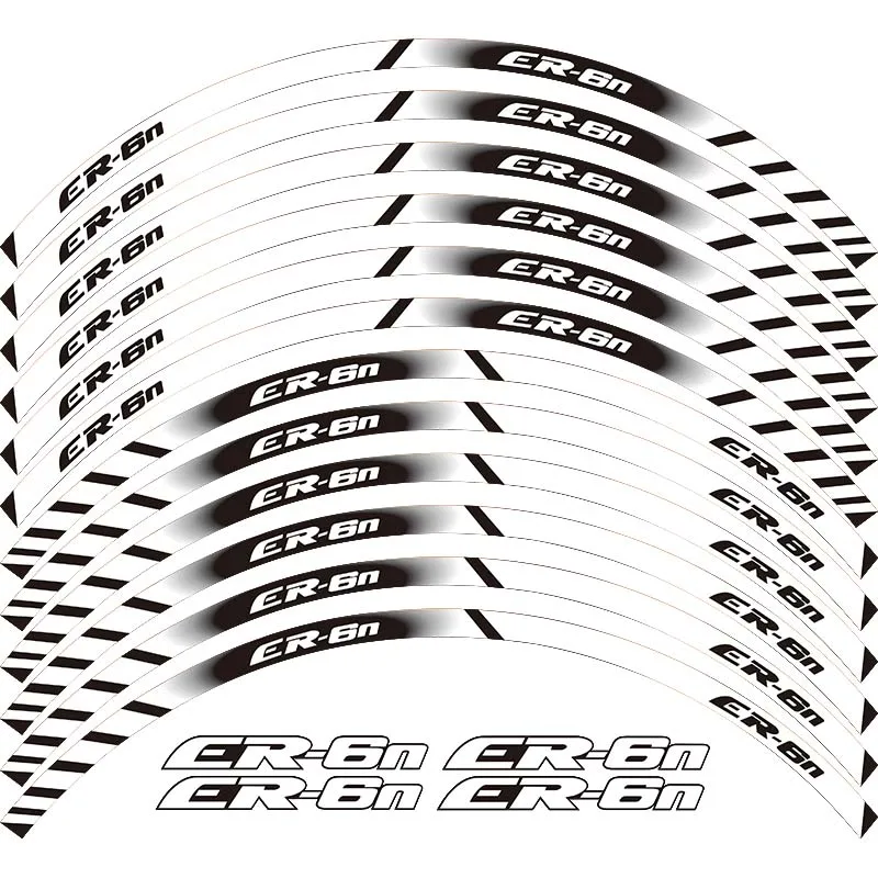 

High quality Motorcycle Wheel Sticker Decal Reflective Rim Bike Suitable For ALL kawasaki ER-6N ER6N