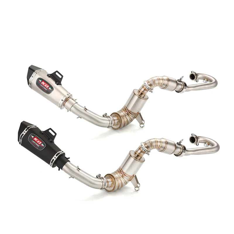 

Motorcycle Exhaust System Header Mid Link Pipe Stainless Steel 51mm Muffler Slip On Modified For DUKE 250 390 RC390 2017-2020