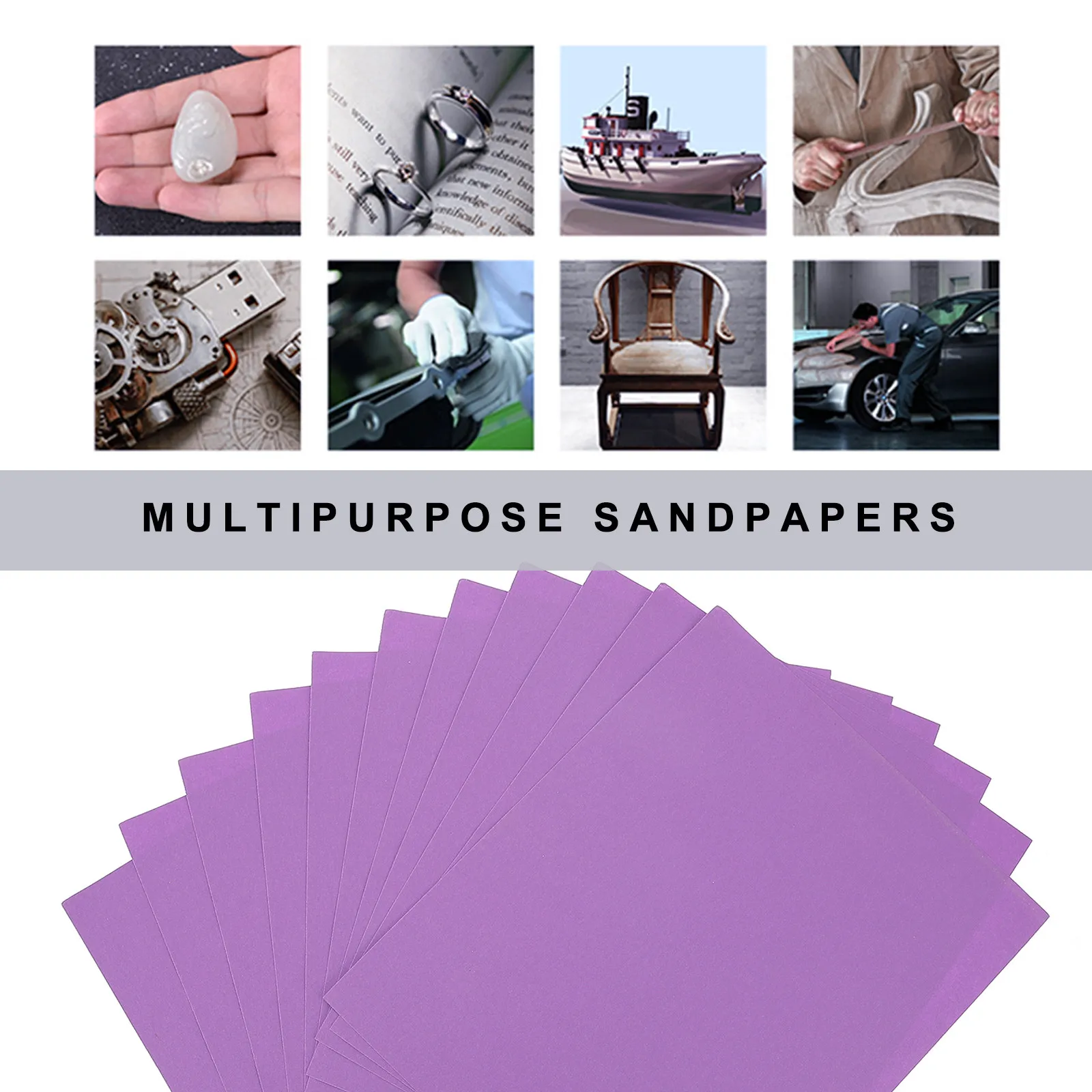 12pcs Grinding Sanding Paper 320 Grit Waterproof Durable For Wet Dry Sanding Woodworking Metal Polishing Abrasive Emery Tool - view 6