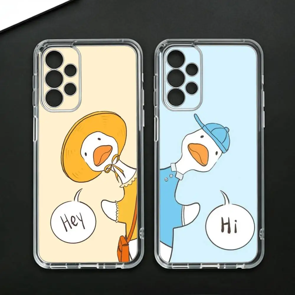 Cartoon Cute G-Goose  Phone Case For Samsung Galaxy A71,A70,A52,A51,A40,A30 Transparent Cover