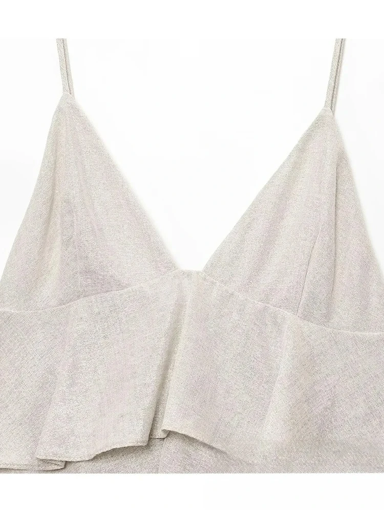 ชุดเดรสลำลองสไตล์ชิคสำหรับผู้หญิง แบรนด์ KONDALA แบบเรียบง่าย สายเดี่ยว ซิป แต่งระบาย ชุดมินิเดรสแฟชั่นใหม่ 2025 สำหรับฤดูร้อนและวันหยุด