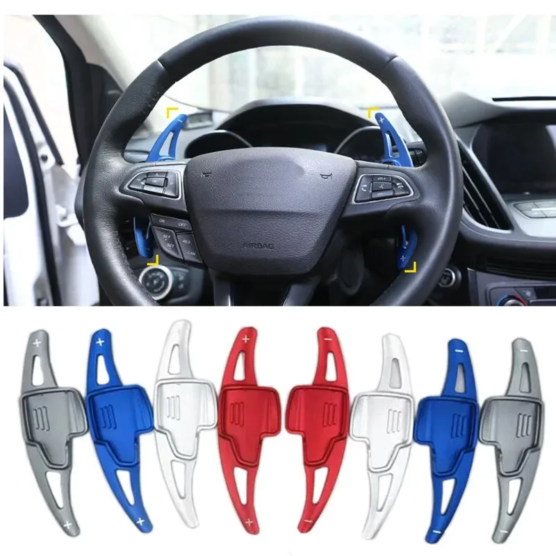 For Ford Focus Escape Kuga 2017 2018 2019 Aluminum Steering Wheel Shift Gear Lever Gearshift Paddle Extension Interior Accessory