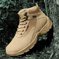 Men Waterproof Wear-resistant Boots Male Casual Shoes Man Anti-slip Hiking Shoes for Men's Autumn Winter Outdoor Hiking Boots