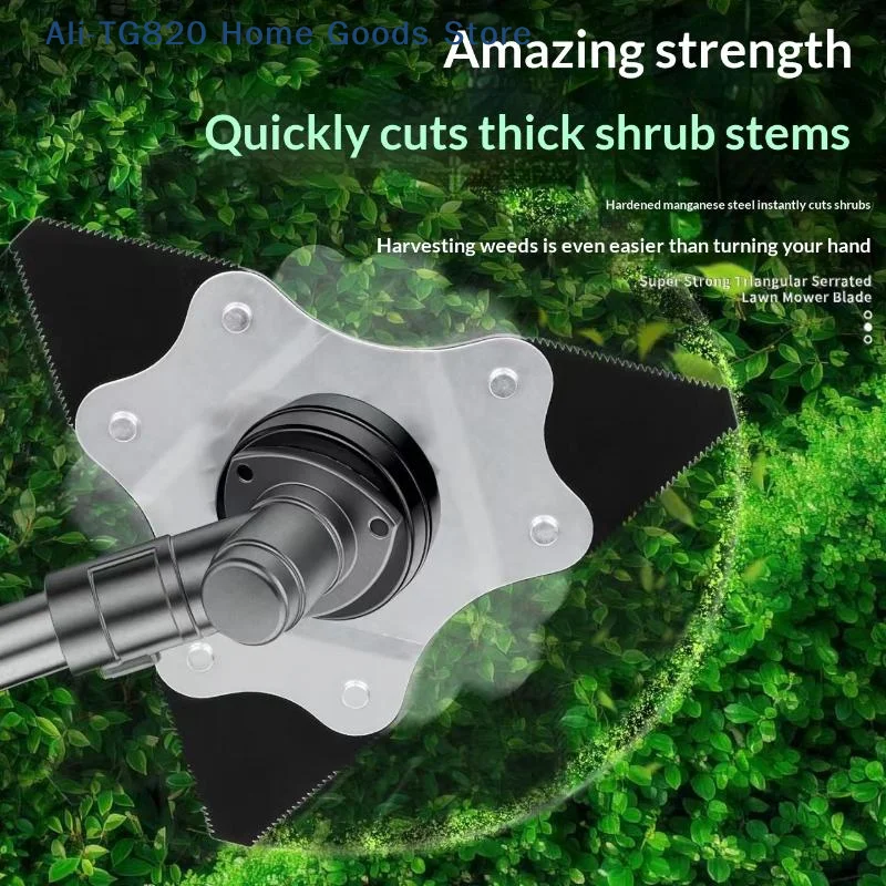 [TG820]Three Tooth Triangular Lawnmower Blades 2mm/3mm Thick Sharp Sturdy Durable Replaceable Blades Saving Time And Effort