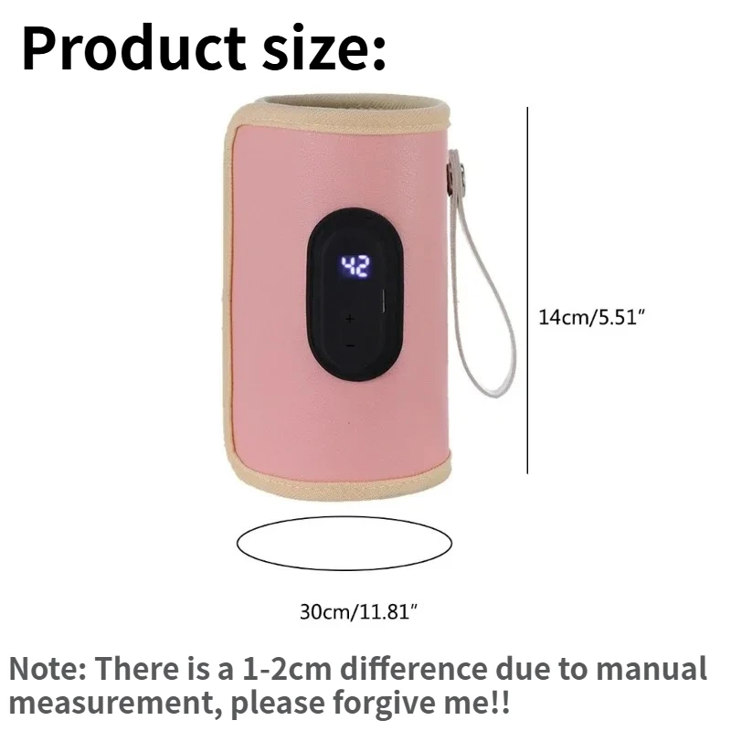 1/2pcs Portable milk bottle digital insulation cover, temperature adjustable,used for hot drinks,office heating,uterine warmth