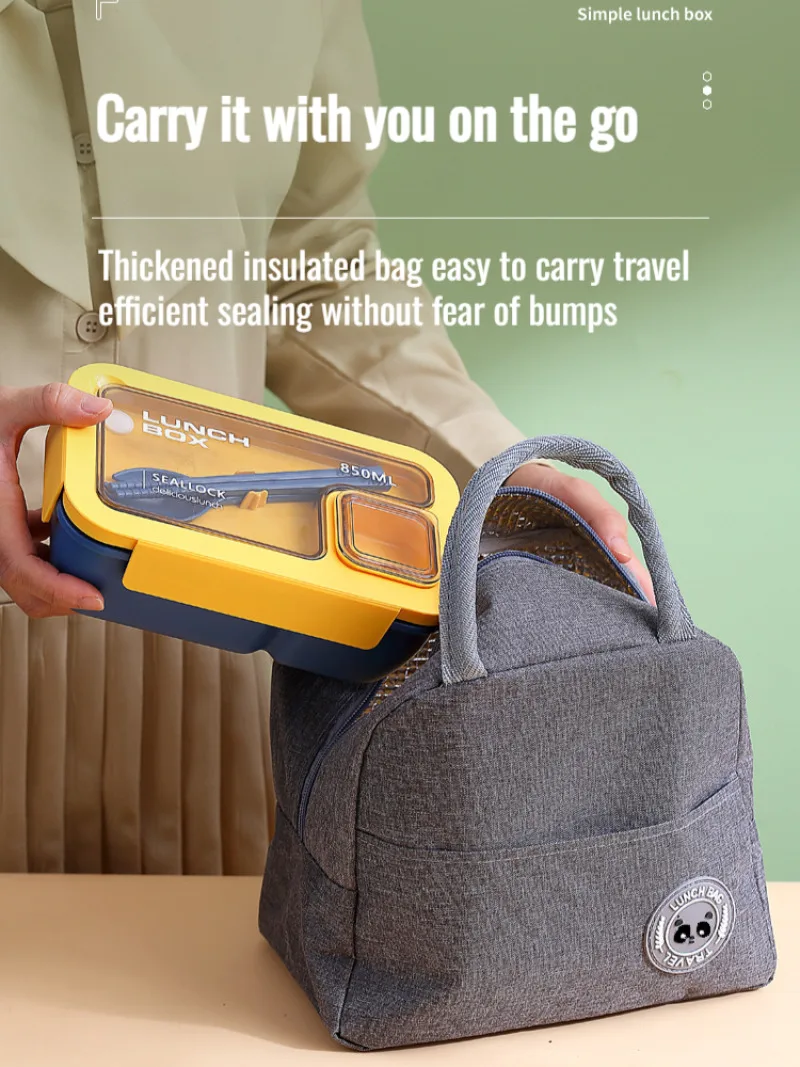 Portable Compartment Lunch Box | Multi-Layer Divided Design to Prevent Flavor Mixing | Food-Grade PP