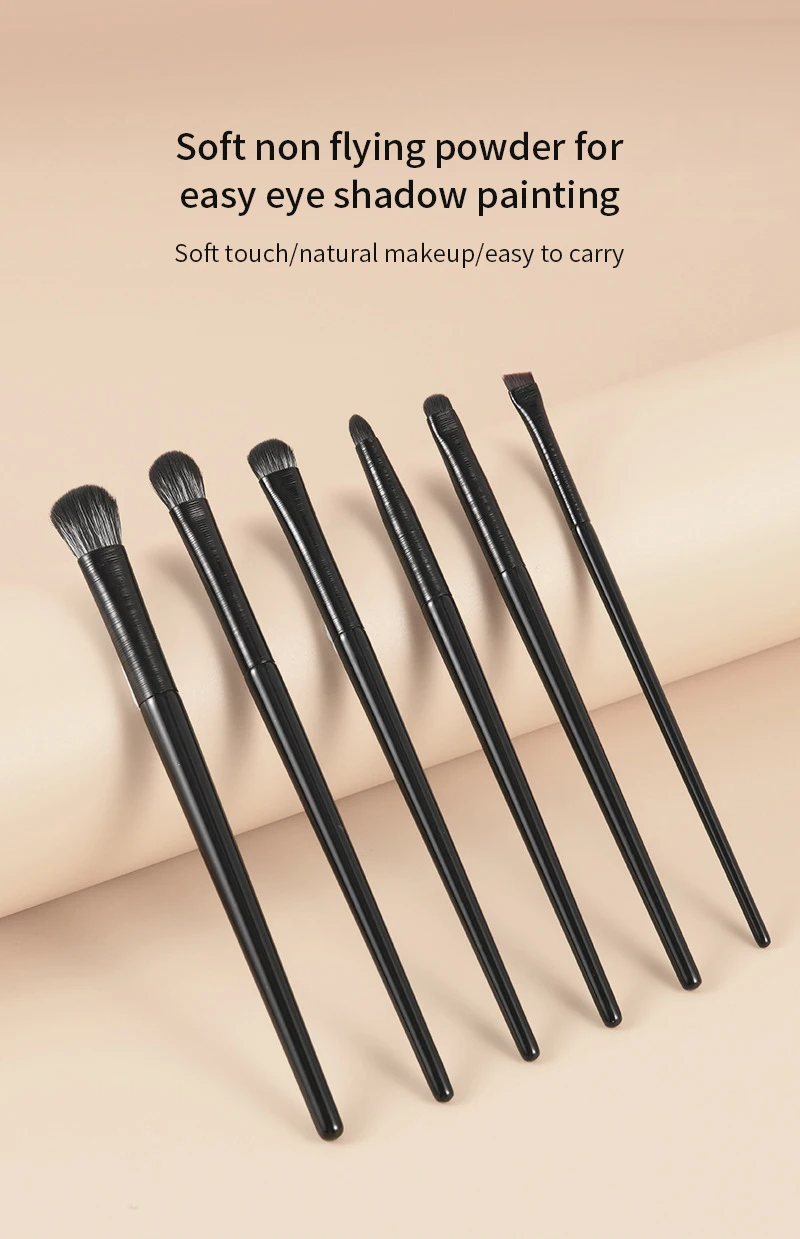 Natürliche Augen Make-Up Pinsel Set Lidschatten Pinsel Augenbraue Kontur Eyeliner Pinsel Frauen Augen Kosmetik Blending Detail Make-Up-Tools – Detail 1