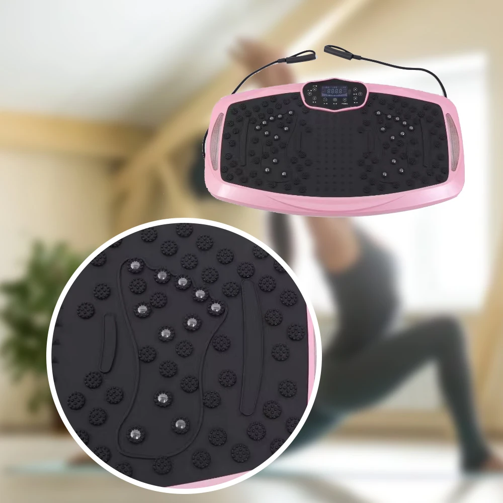 Home Use Slimming Fitness Exercise Machine Vibration Plate Remote Control Music Loop Bands