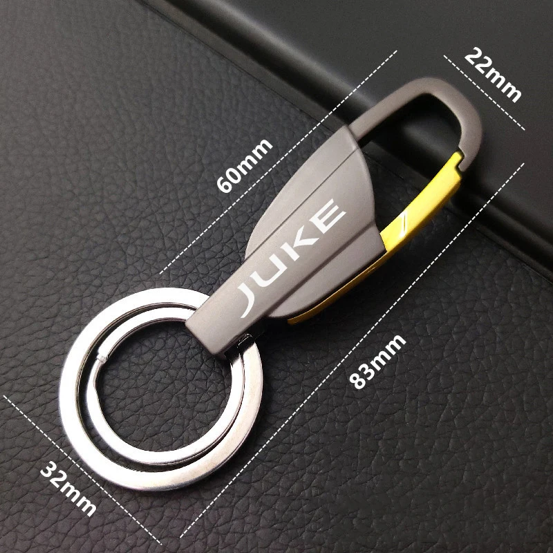 Zinc Alloy Car Keychain Key Ring Emblem Keychain For Nissan Juke F15 F16 2010 2011 2012 2016 2019 2011 2022 Car Accessories