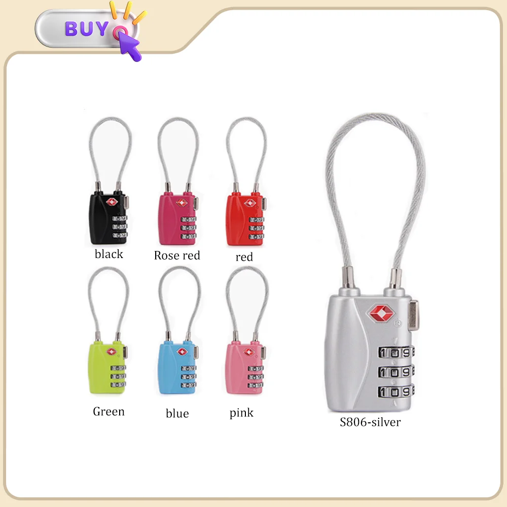 Suitable For Silver Original Baggage Customs Lock Luggage Accessories Combination Lock Secure Fashion Portability Simple