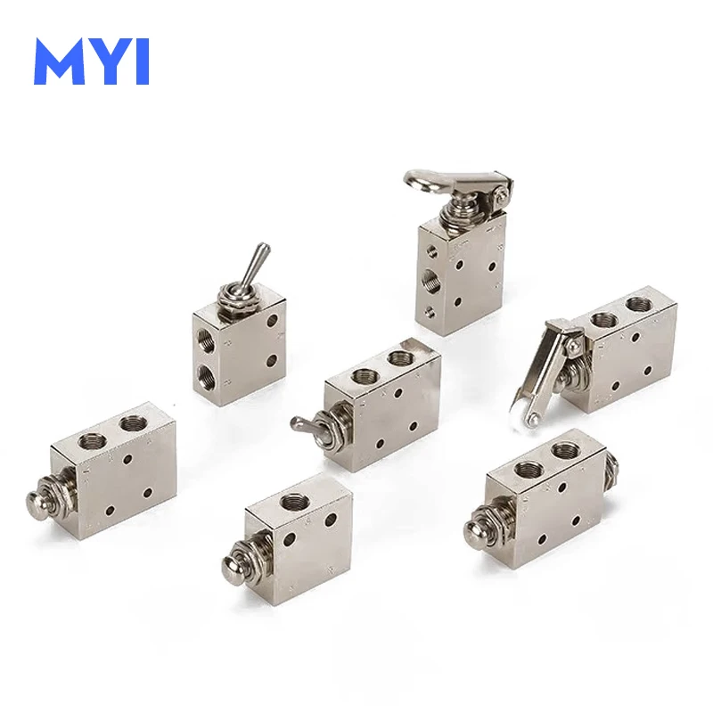 Air Pneumatic Mechanical Valve 2 Position 5 Way Toggle Button Switch TAC2-41V 31V 41P 31P 41PP TAC-4V 4P 3P 3V TV-3S