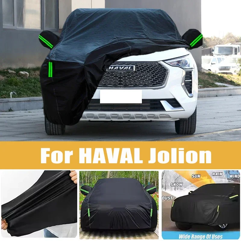 

For HAVAL Jolion Full Car Cover Four Seasons Outdoor Sun Anti UV Rain Snow Dust Protection Oxford Cloth Accessories
