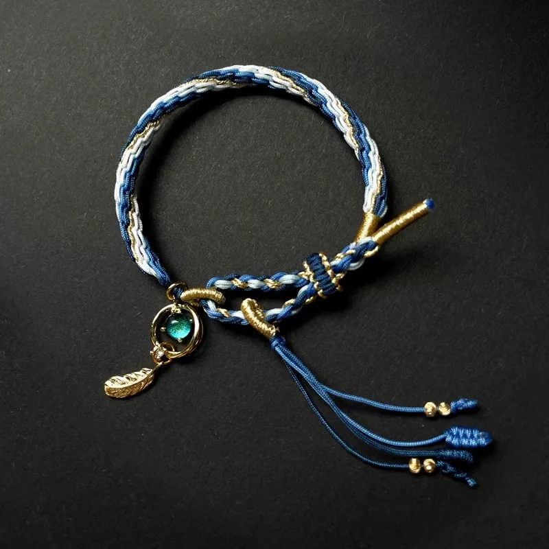 Anime Game Genshin Impact Wanderer Balladeer Xiao Cosplay Bracelet Chain Pendant Rope Unisex Accessories