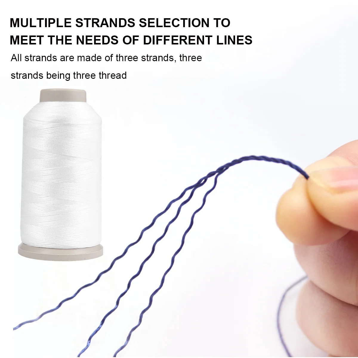 بكرات 0.3 مللي متر خيط خياطة الحرير الجليدي قوة الشد العالية لتنجيد اللحف الستائر مكبات طويلة مخروط خياطة النايلون