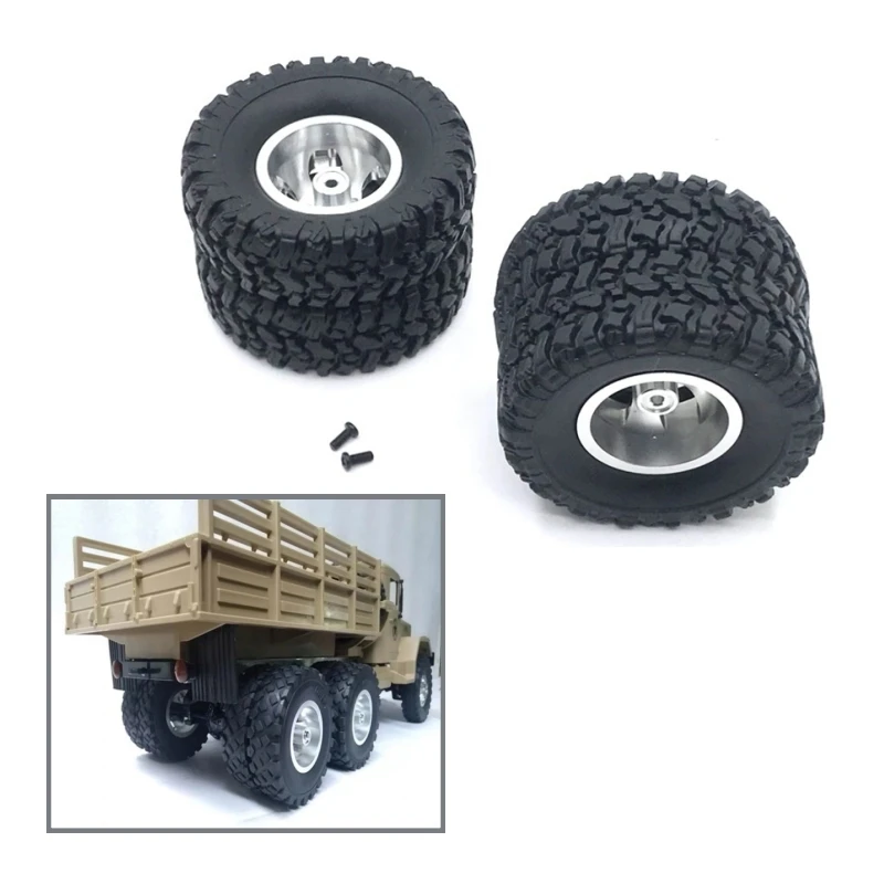 

Metal Rally Wheel Hub Tires Double Wheels For MN 1/12 MN78 WPL 1/16 B14 C24 JJRC Henglong FY RC Car Upgrade Parts