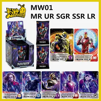 KAYOU 마블 어벤져스 히어로 결투 카드 시리즈 1 LR MR UR SGR SSR 정통 장난감, 희귀 블랙 골드 컬렉션 카드 