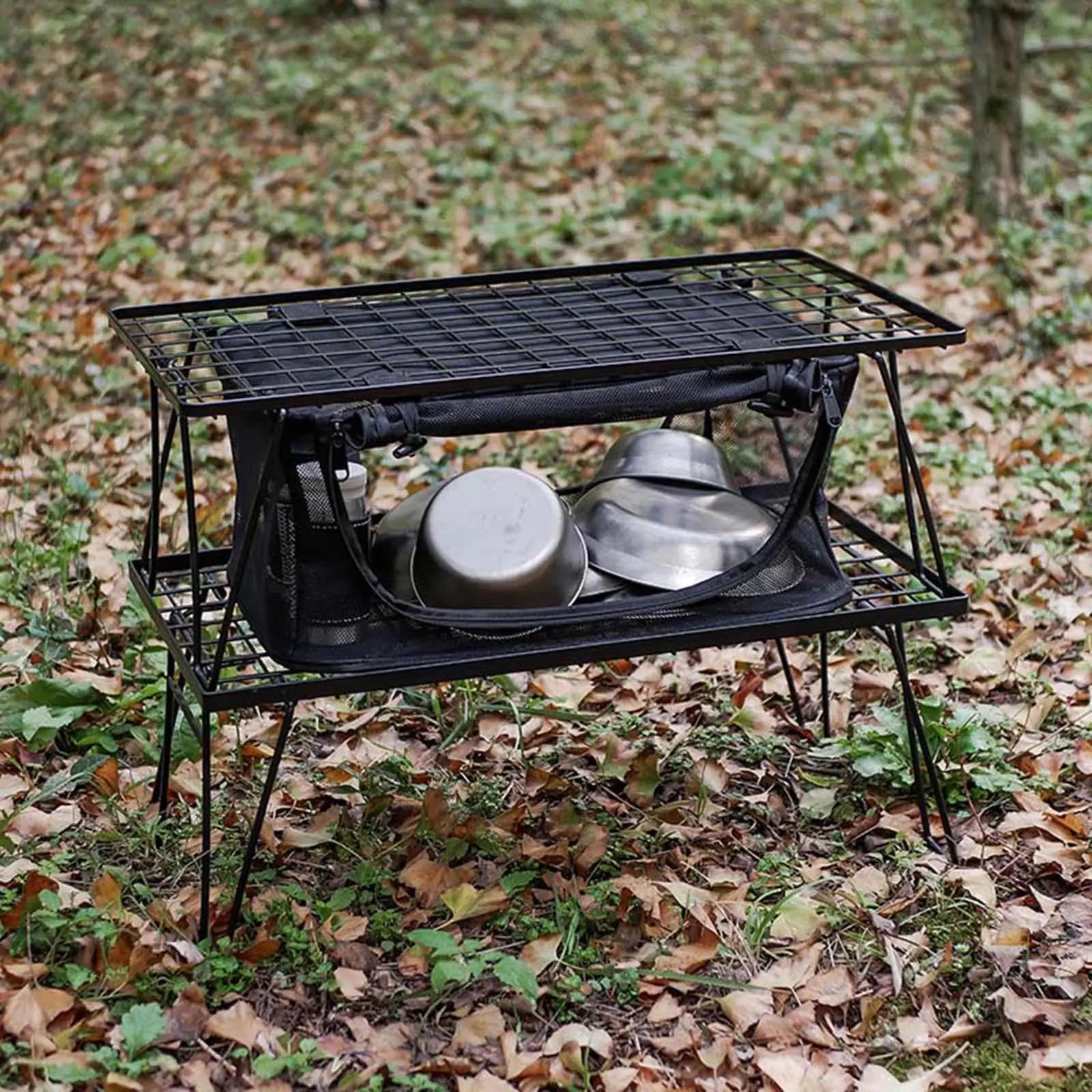 أدوات المائدة حقيبة التخزين صافي حقيبة حقيبة للتخزين التخييم المنظم حمل حقيبة للشواء تجهيزات المطابخ الخضروات أطباق المطبخ #5