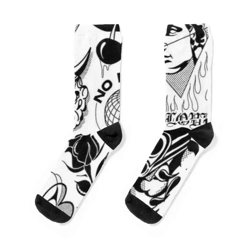 

Tattoos Socks Thermal man winter crazy Man Socks Women's