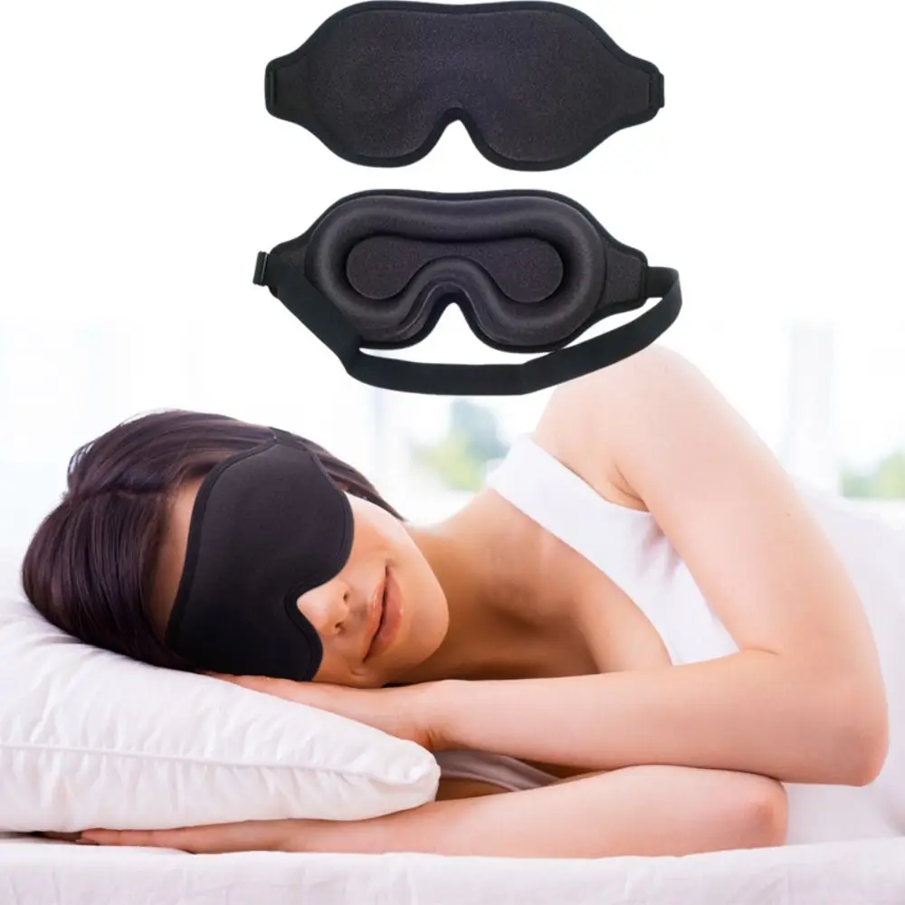 Maschera per dormire 3D traspirante universale Maschera per gli occhi morbida e regolabile per l'aiuto per il sonno Memory Cotton Blockout Copertura per gli occhi leggera da viaggio