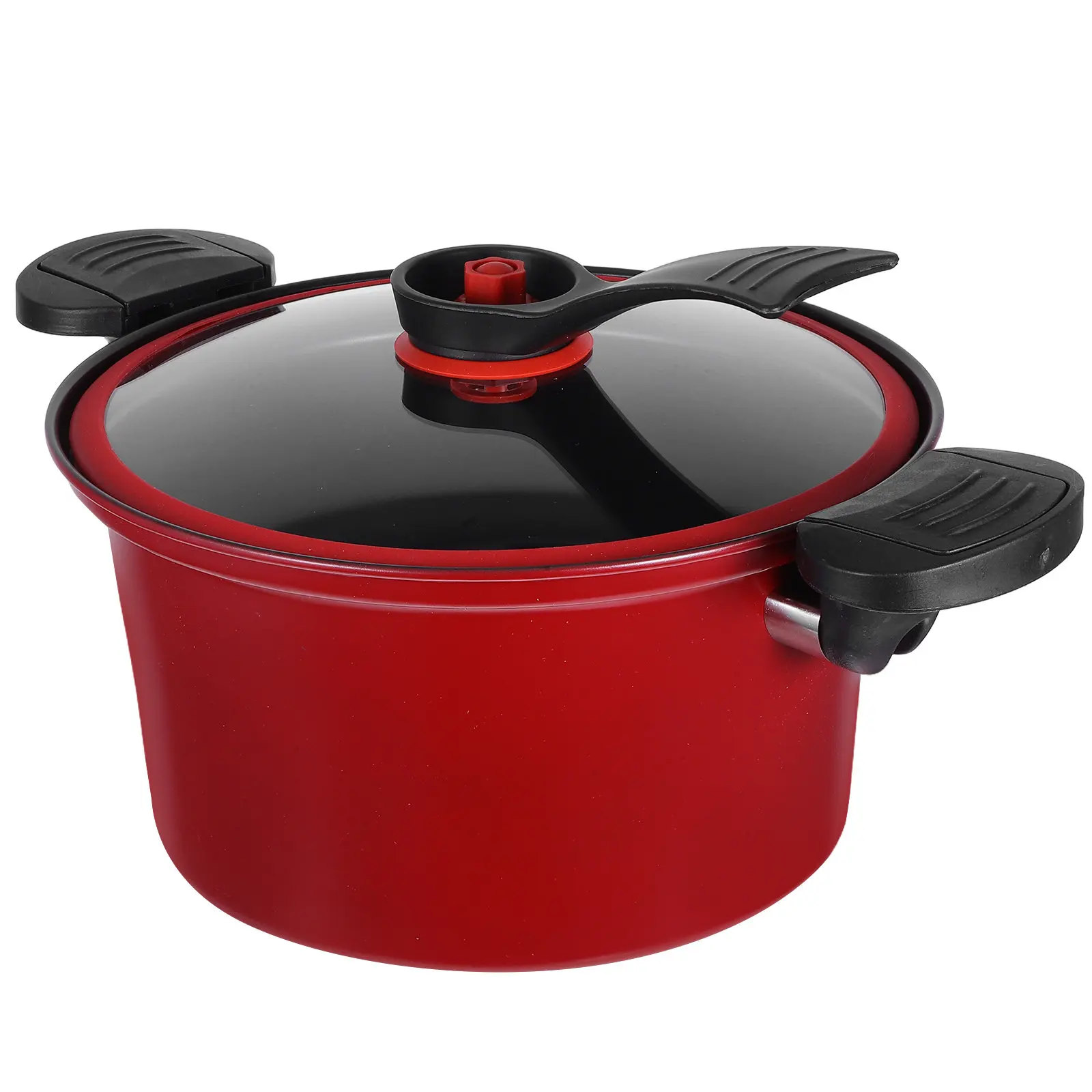 

Low Pressure Cooker 22Cm Nonstick Glass Lid Micro Pressure Pot for Induction Gas Stove Soup Stock Cooking Home Kitchen Gadget