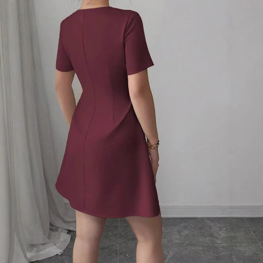 French Vintage Square Neck Elegant Fitted Dress Dresses Spring Summer Matching Set