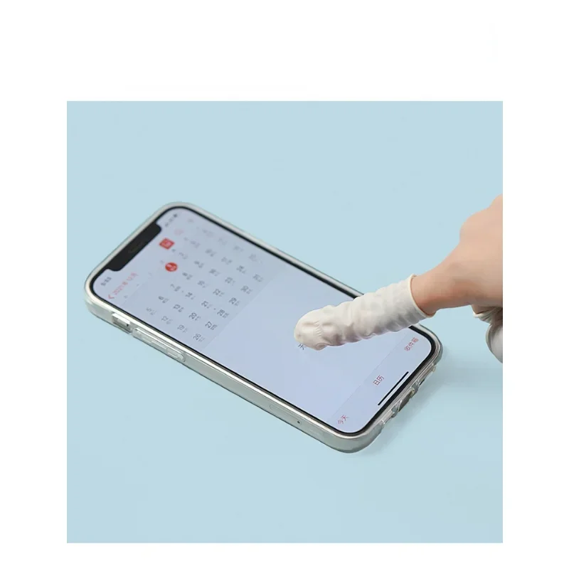 300pcsProtective Fingertip Natural Rubber Gloves Disposable Latex Finger Cots for Workplace Safety Nail Makeup Eyebrow Extension